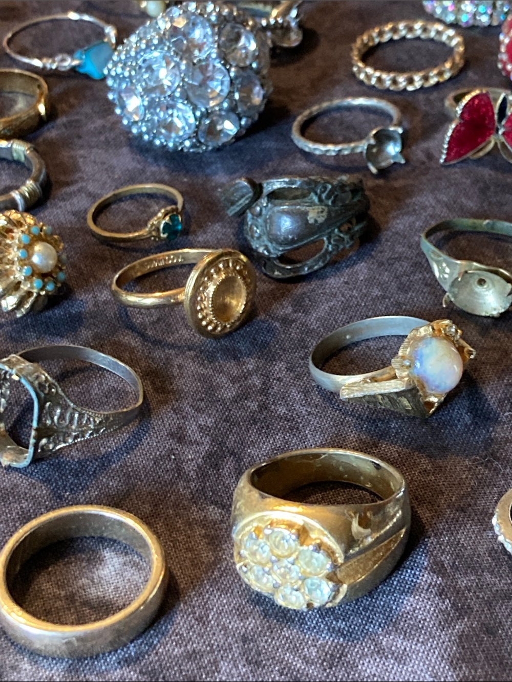 Assorted Untested Gold-Tone Silver-Tone Rings - 54 total - Picture 3 of 12